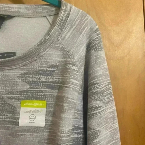 Eddie Bauer Ultra Soft Sweatshirt Camo Grey Size Xxl NWT - Picture 10 of 13